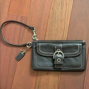 Coach leather wristlet